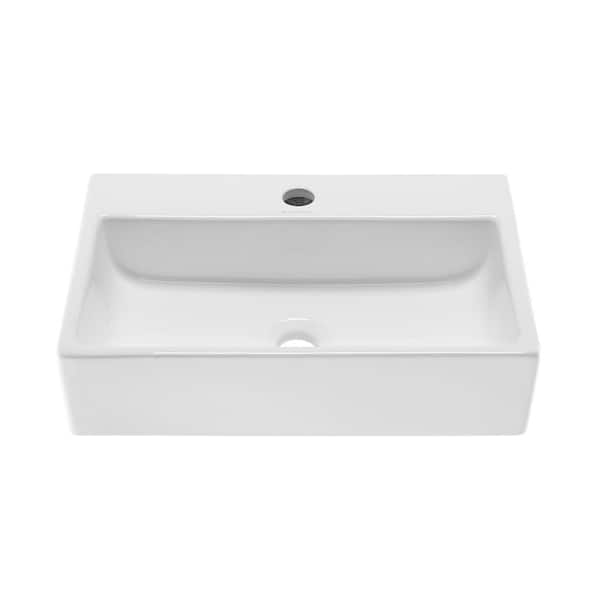 Swiss Madison Claire Vessel Sink in Glossy White