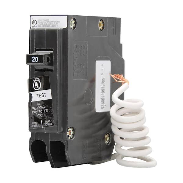 Eaton CL 20 Amp Single-Pole Self Test Ground Fault Circuit Breaker