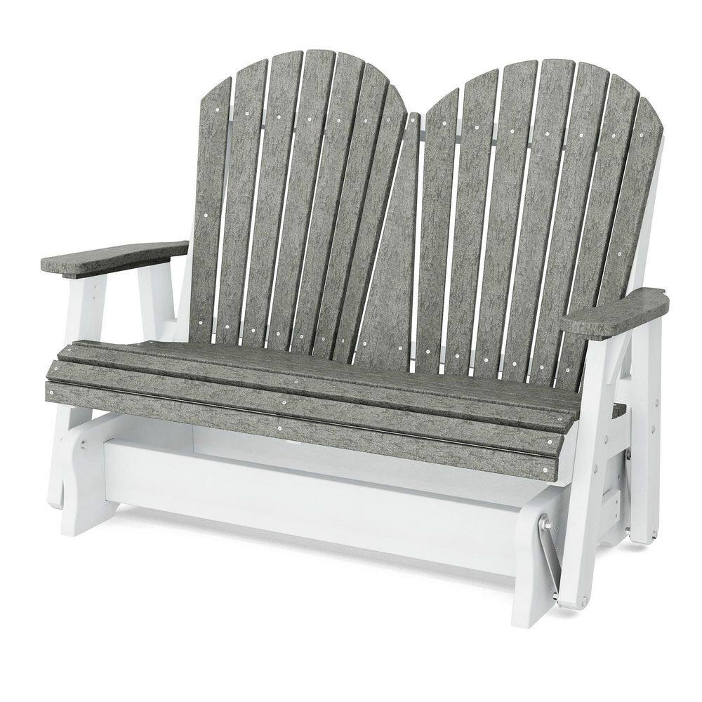 Heritage 2-Person Dark Gray and White Plastic Outdoor Double Glider price history on PriceWatchPro