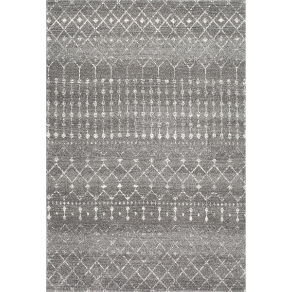nuLOOM Blythe Modern Moroccan Trelli 10 ft. Dark Gray Square Rug