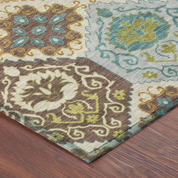 Chantille Machine Washable Indoor/Outdoor Abstract ACN2588 Beige 3 ft. x 4 ft. Area Rug