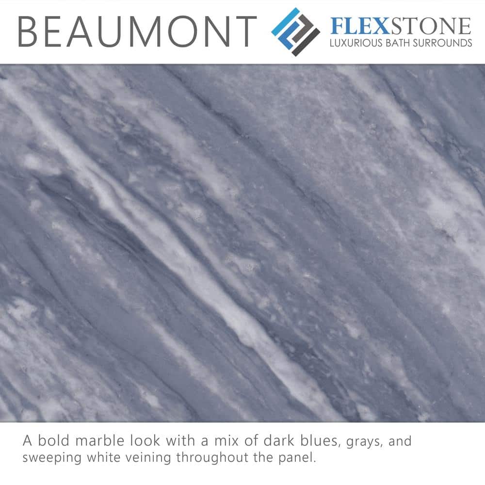 FlexStone 60" x 36" Beaumont Composite Shower Base with Center Drain