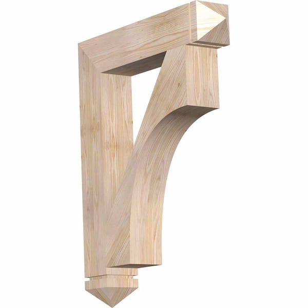Ekena Millwork 5.5 in. x 40 in. x 32 in. Douglas Fir Westlake Arts and Crafts Smooth Bracket