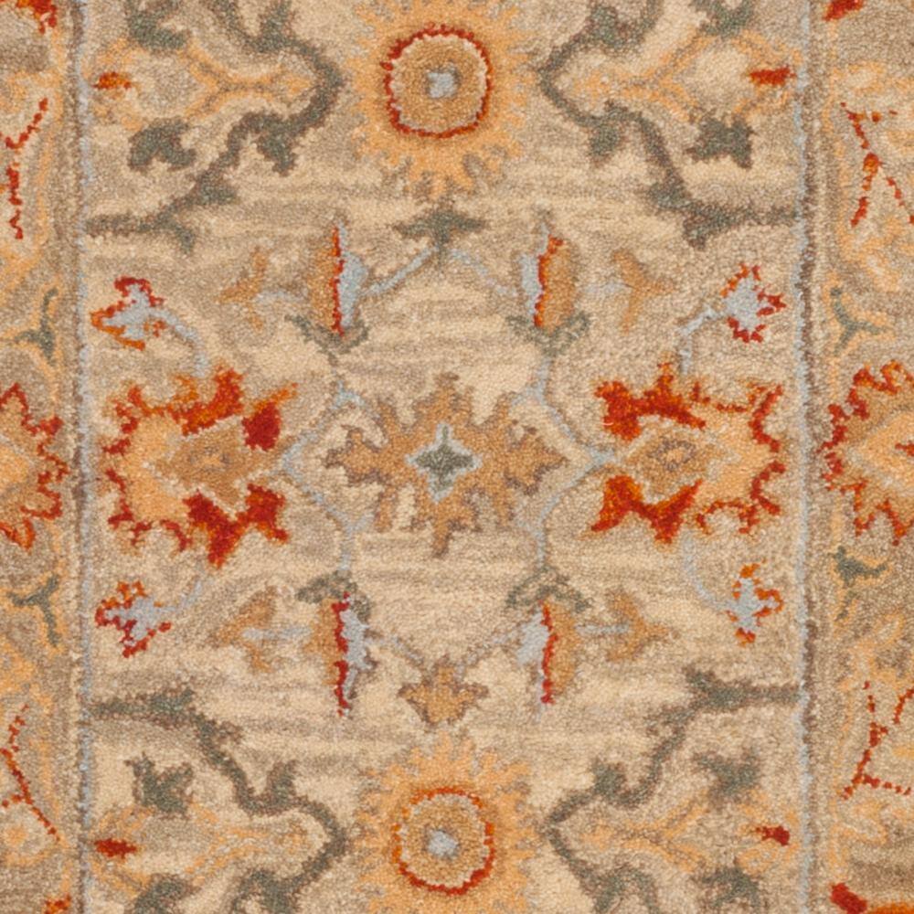 Antiquity Beige and Multicolor Hand-Tufted Wool Runner Rug