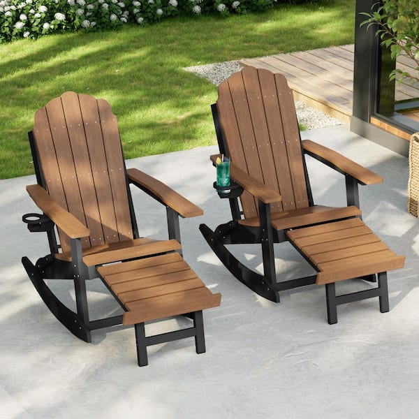 Livewood Folding Ergonomic Plastic Adirondack Chair, 3-Position