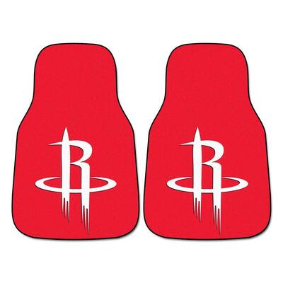 Houston Rockets 18 in. x 27 in. 2-Piece Carpeted Car Mat Set