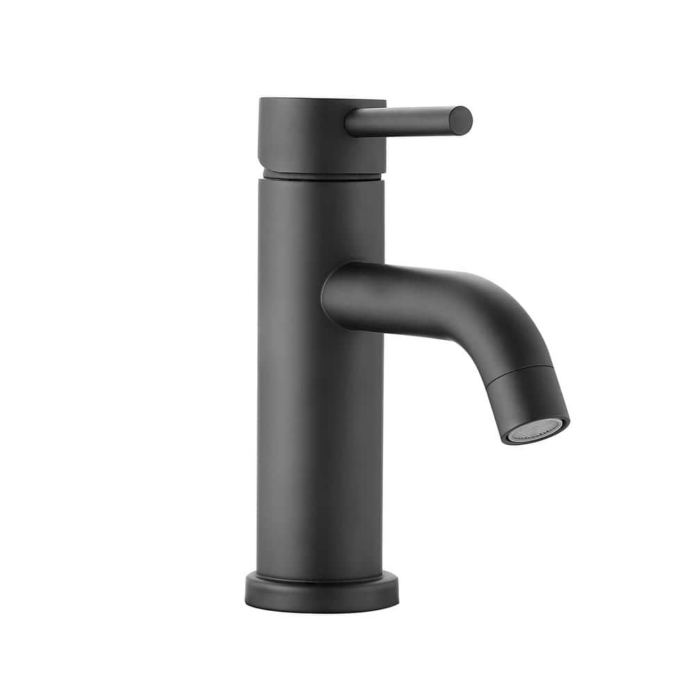 Matte Black Single Handle Deck Mounted Bathroom Faucet