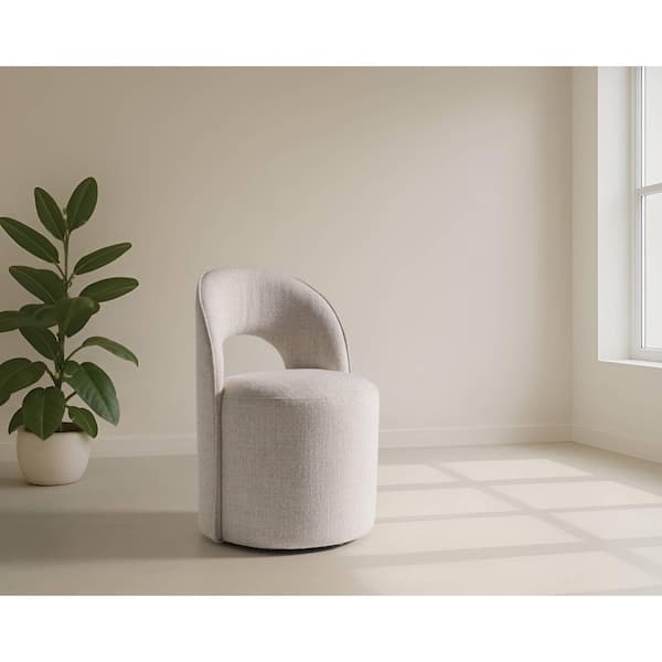 Modrest Gordon Modern Cream Fabric Side Chair