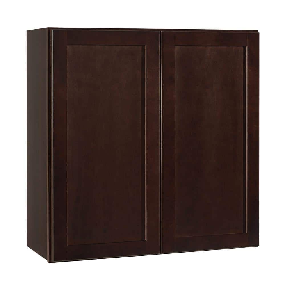 Shaker 30 in. W x 12 in. D x 30 in. H Assembled Wall Cabinet in Java price history on PriceWatchPro