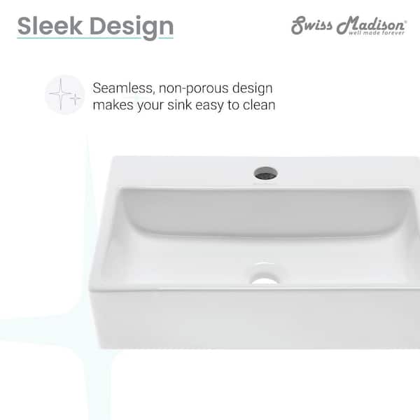 Swiss Madison Claire Vessel Sink in Glossy White Swiss Madison Claire Vessel Sink in Glossy White
