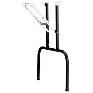 Folding Banquet Table Leg, Black, Set of 2 - 29 in. H x 24 in. W - 16 Gauge Steel - Mounting Hardware Included