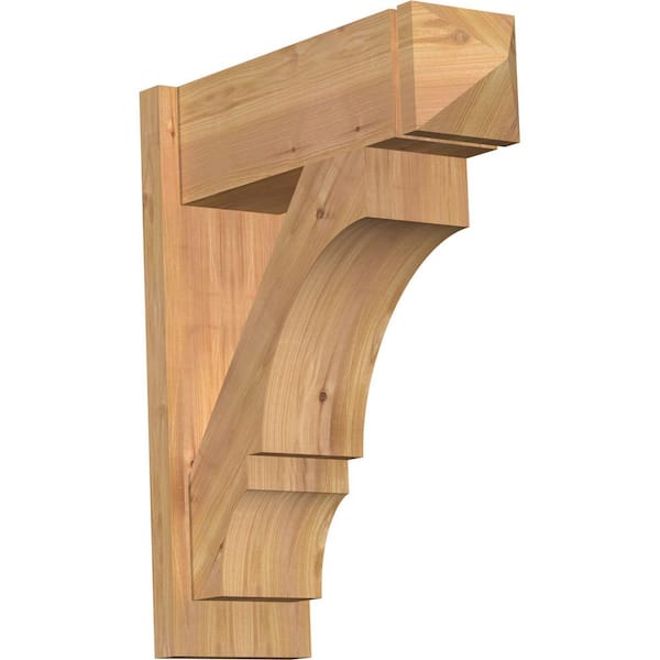 Ekena Millwork 8 in. x 26 in. x 22 in. Balboa Arts and Crafts Smooth Western Red Cedar Outlooker