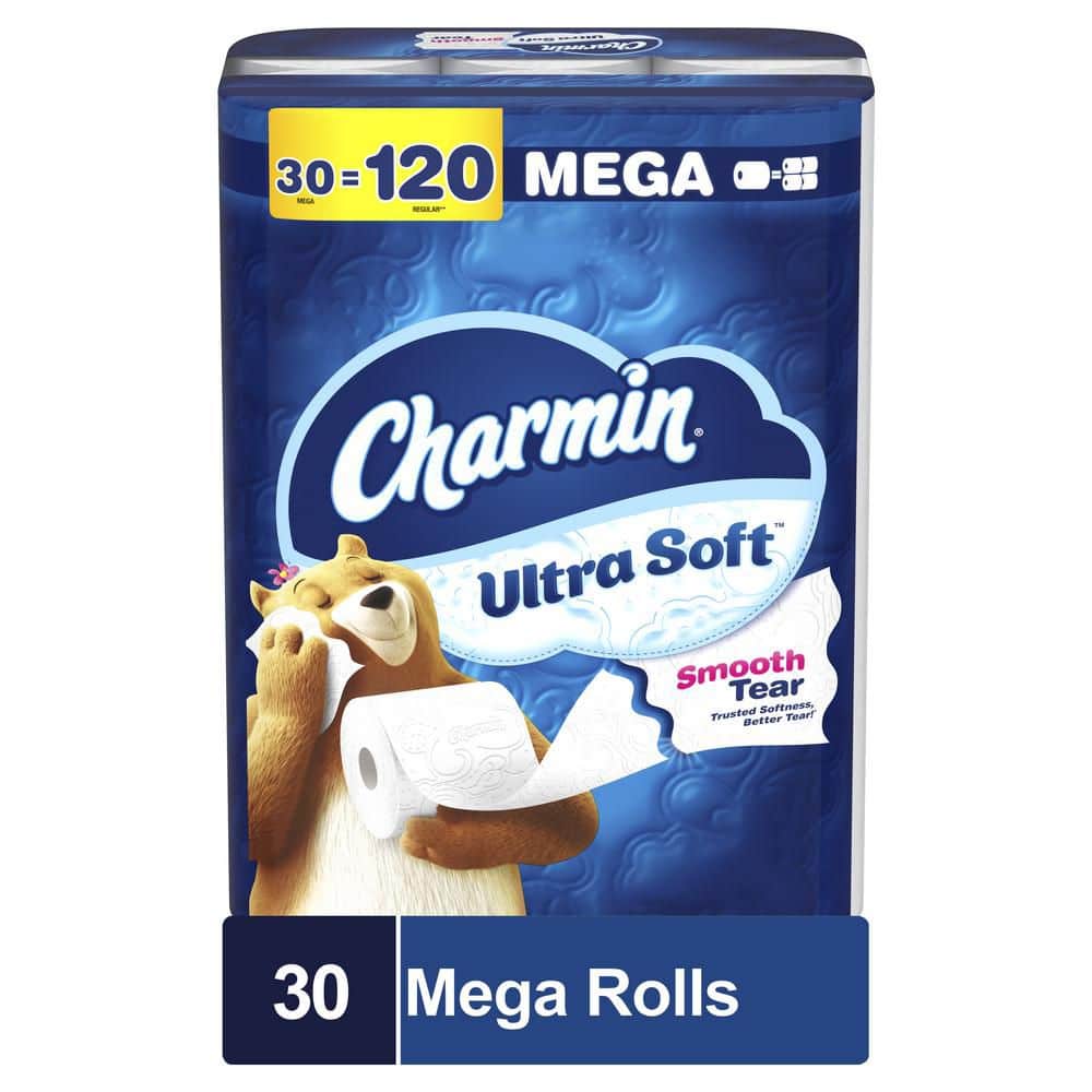 Charmin Ultra-Soft Smooth Tear Toilet Paper (30 Mega Rolls ...