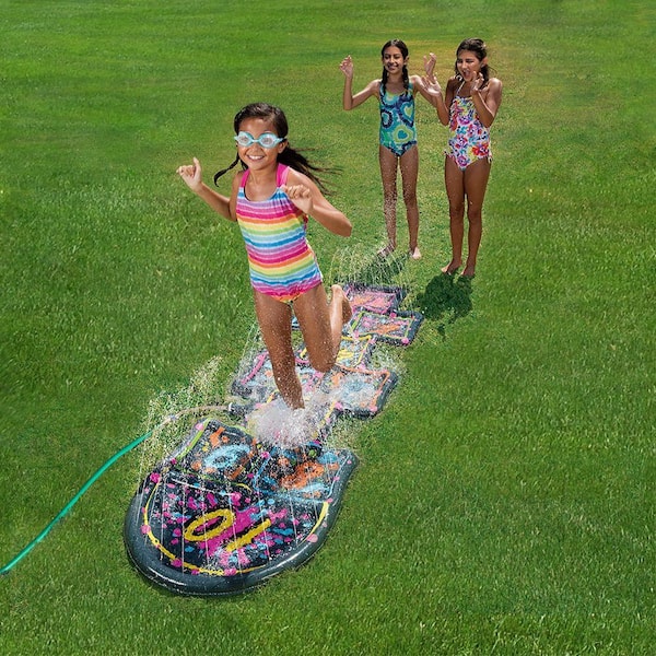Blue Wave 3D Action Hopscotch Sprinkler Mat