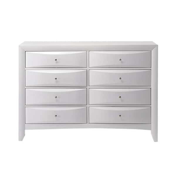 Acme Furniture Ireland 8-Drawer White Dresser (41H X 17W X 59D)
