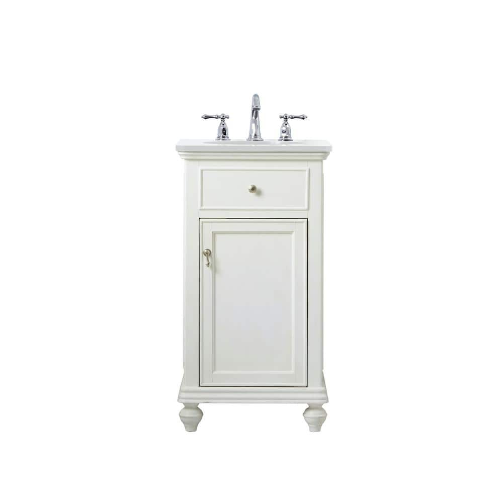 Simply Living 19 in. W x 19 in. D x 35 in. H Bath Vanity in Antique White w