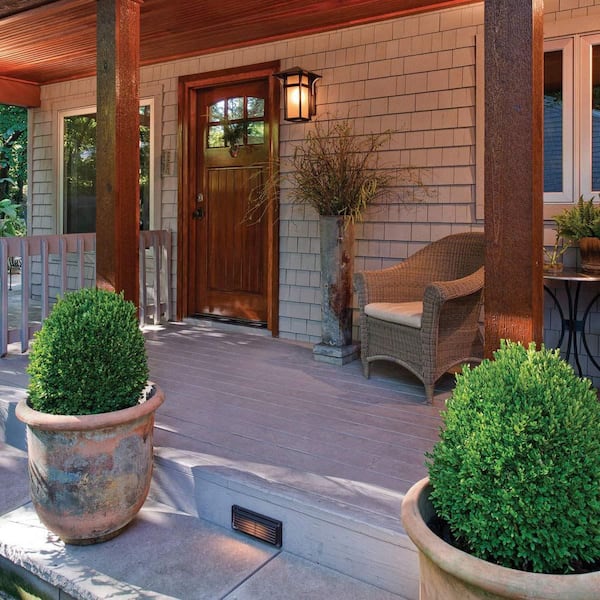 Brick and Step Hardwired Bronze Stair Light