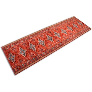 Antique Collection Series Vintage Kilim Mahal Orange 26 in. x 27 ft. Your Choice Length Stair Runner