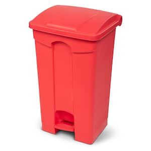 23 Gallon Red Fire Retardant Step-On Trash Can