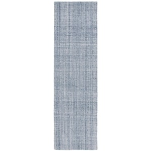 Abstract Ivory/Nav 2 ft. x 8 ft.y Classic Marle Runner Rug