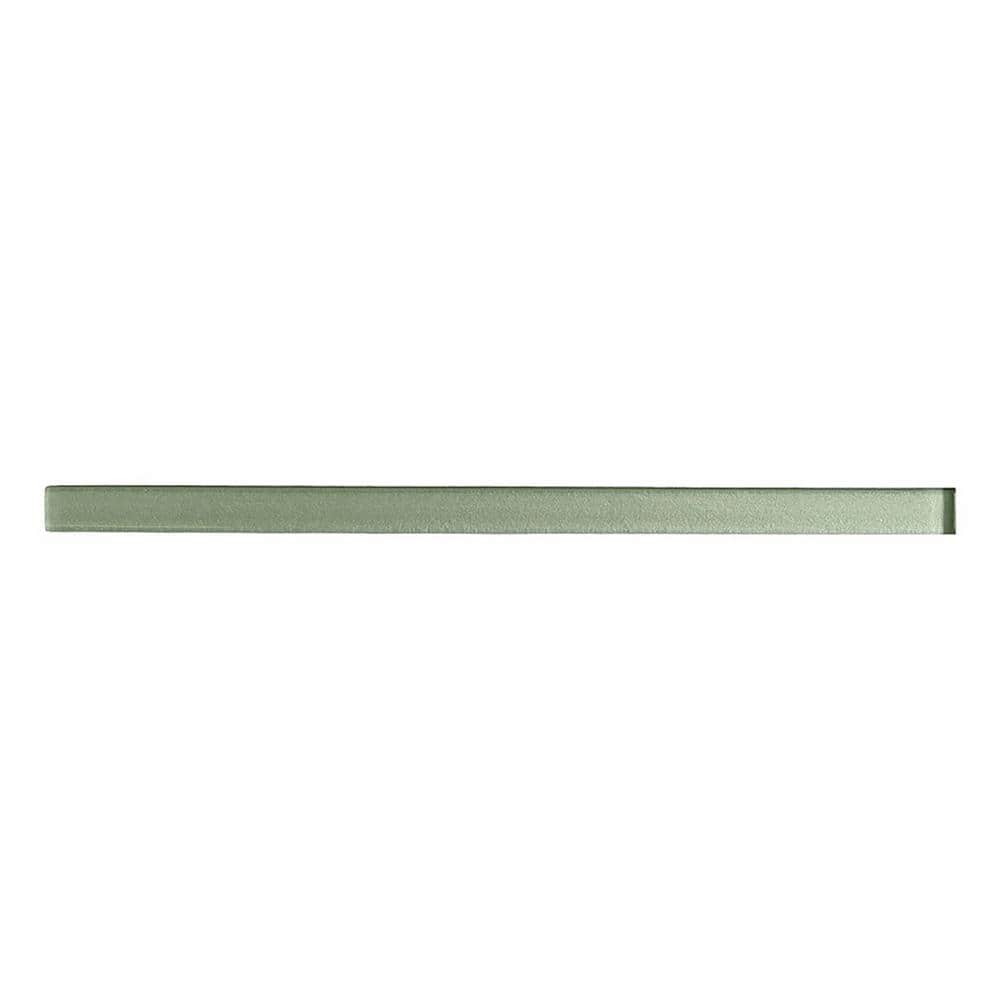 Cosmos 0.6 in. x 12 in. Light Green Glass Glossy Pencil Liner Tile Trim (0.5 sq. ft./case) (10-pack) price history on PriceWatchPro