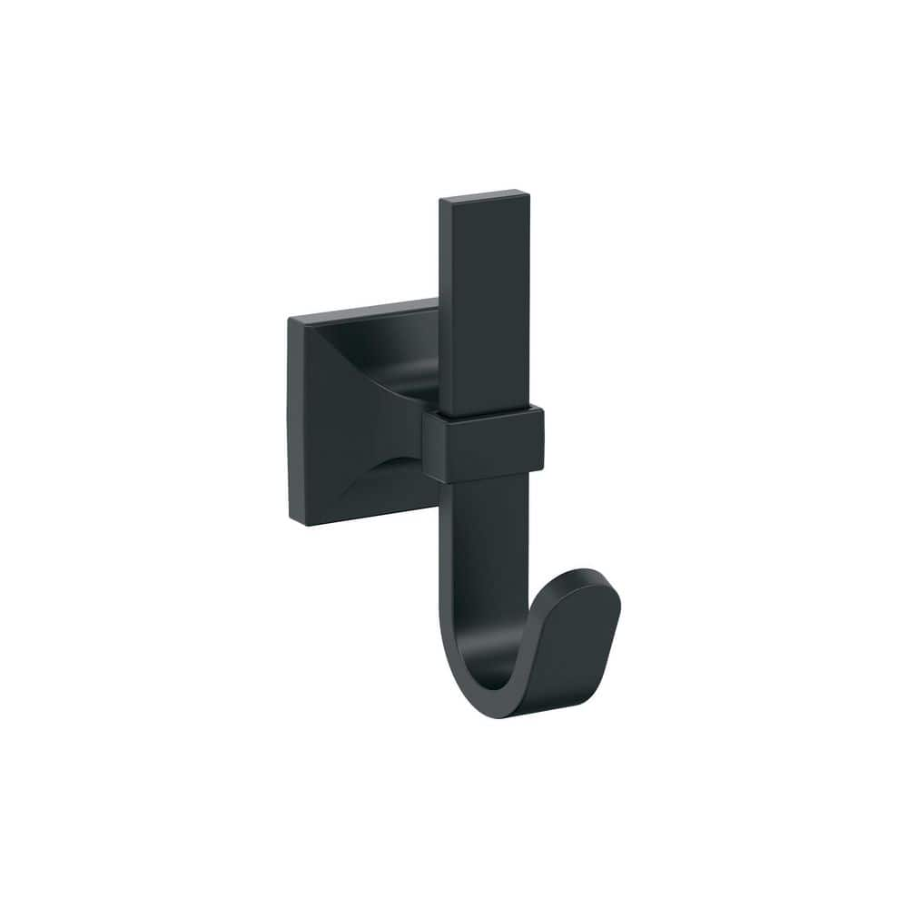 Amerock Burbank 3-15/16 in. L Matte Black Single Prong Wall Hook ...