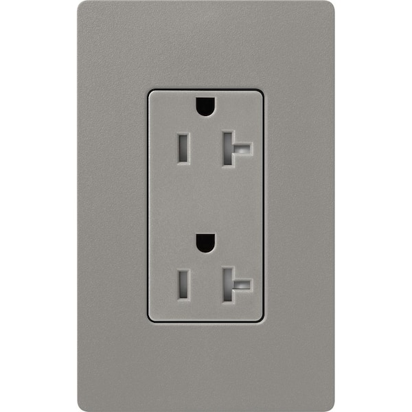 Claro 20-Amp Tamper-Resistant Duplex Receptacle, Cobblestone (SCRS-20-TR-CS)
