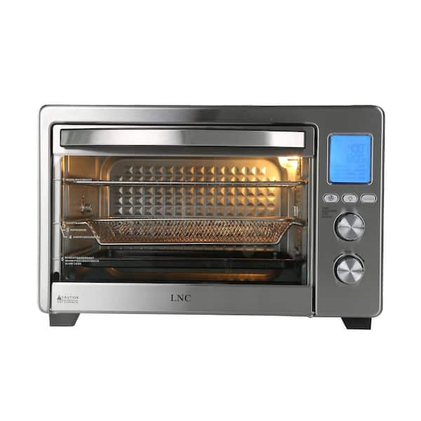 LNC 1.31Cu.ft Large Capacity 6-Slice Stainless Steel Multifunctional Digital Toaster Oven with 12-Cook Modes