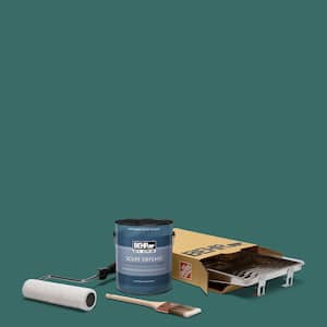 1 gal. #M450-7 Beta Fish Extra Durable Satin Enamel Interior Paint and 5-Piece Wooster Set All-in-One Project Kit