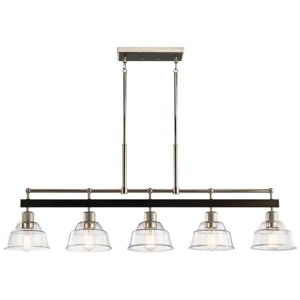 Kichler Eastmont 5-Light Polished Nickel Industrial Chandelier