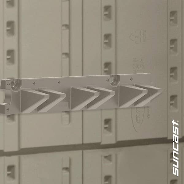 2 ft. Wall Mount Garden Long Handled Tool Hanger Organizer Platinum (6-Pack)