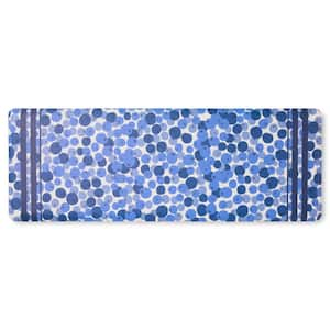 Fresh Blueberries Fruit Blue PVC 20 in. x 55 in. Kitchen Mat