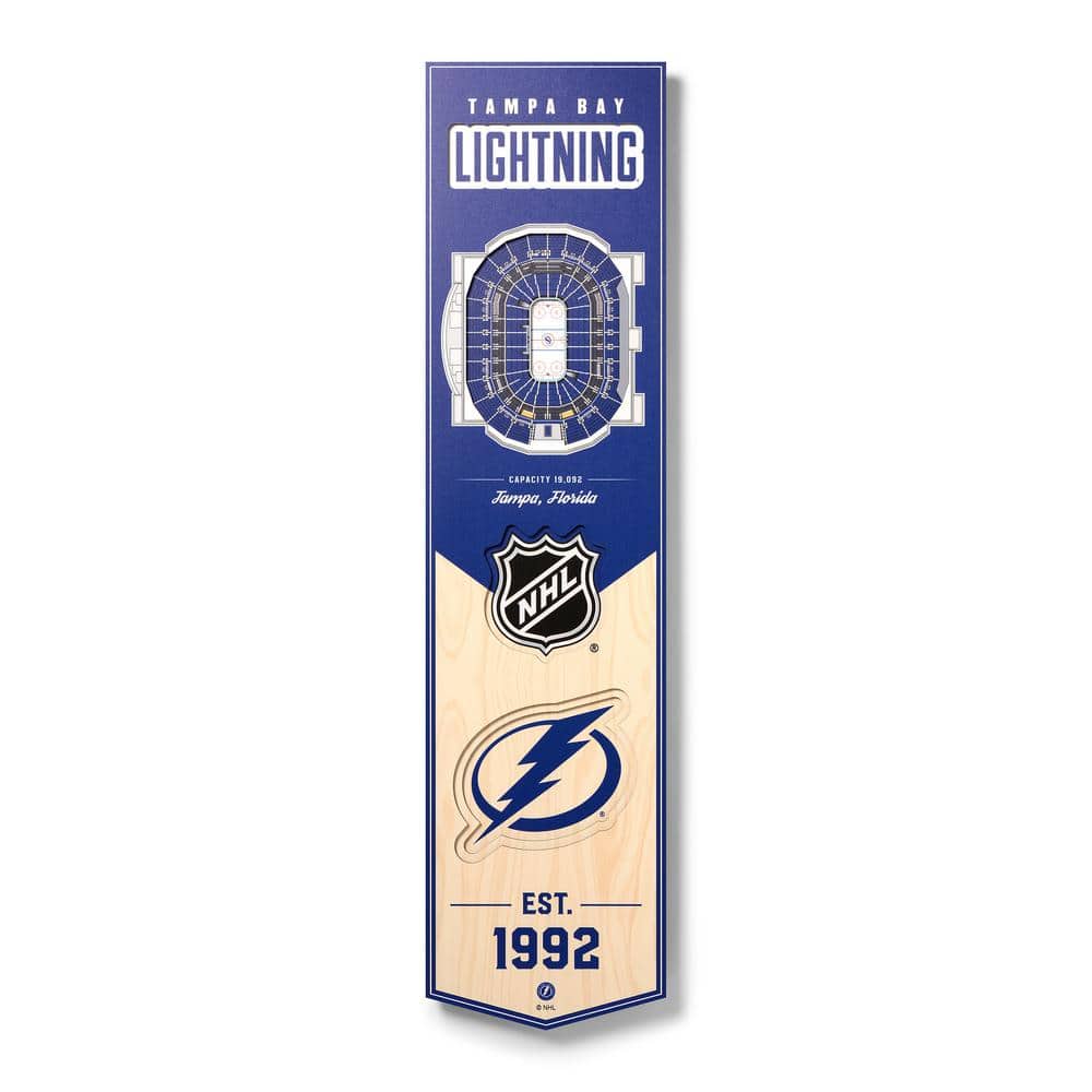 YouTheFan NHL Tampa Bay Lightning Wooden 8 x 32 3D Stadium Banner  Decorative Sign -Amalie Arena 0953036 - The Home Depot