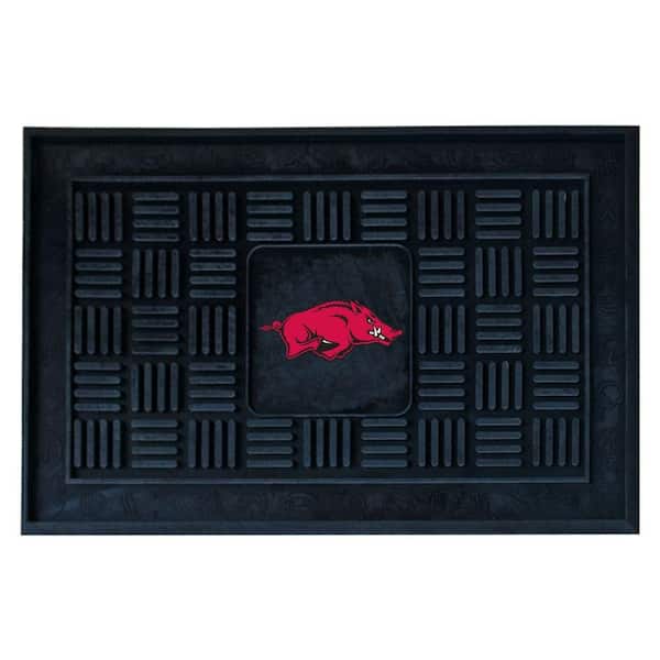 FANMATS NCAA University of Arkansas Black 1 ft. 7 in. x 2 ft. 6 in. Vinyl Door Mat