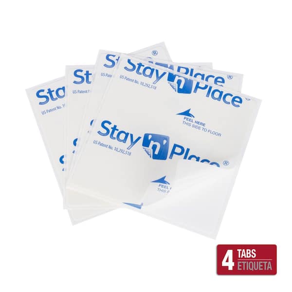 Stay N' Place 4 in. x 4 in. Rug Tabs (4-Pack)