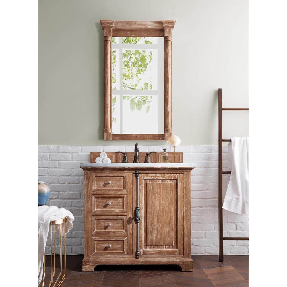 Providence 36" Light Wood Single Bathroom Vanity with Backsplash
