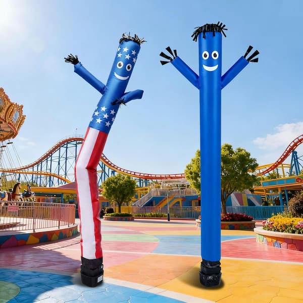 Inflatable Tube Man with Blower and Blower Fan, 6 ft. Tall, Wacky Waving Wind Flying Inflatable Dancing Tube Guy