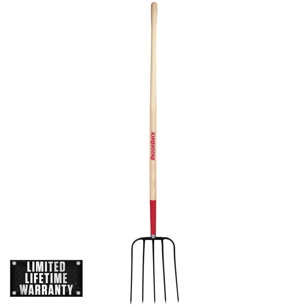 Razor-Back 5-Oval Tine Forged Manure Fork 2826500 - The Home