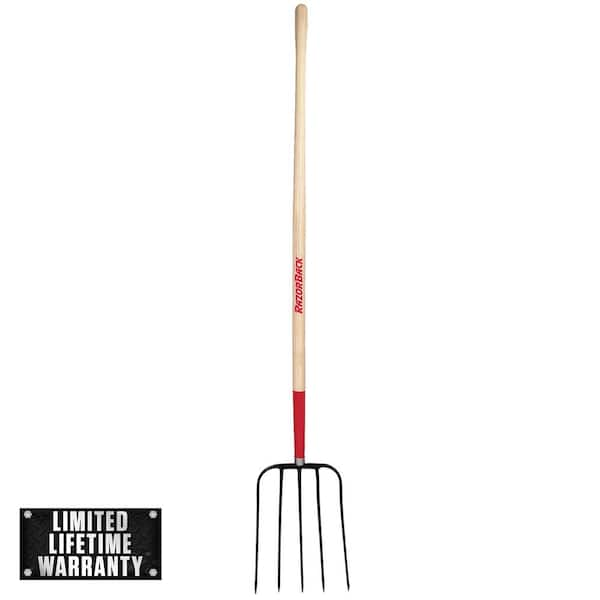 Razor-Back 5-Oval Tine Forged Manure Fork