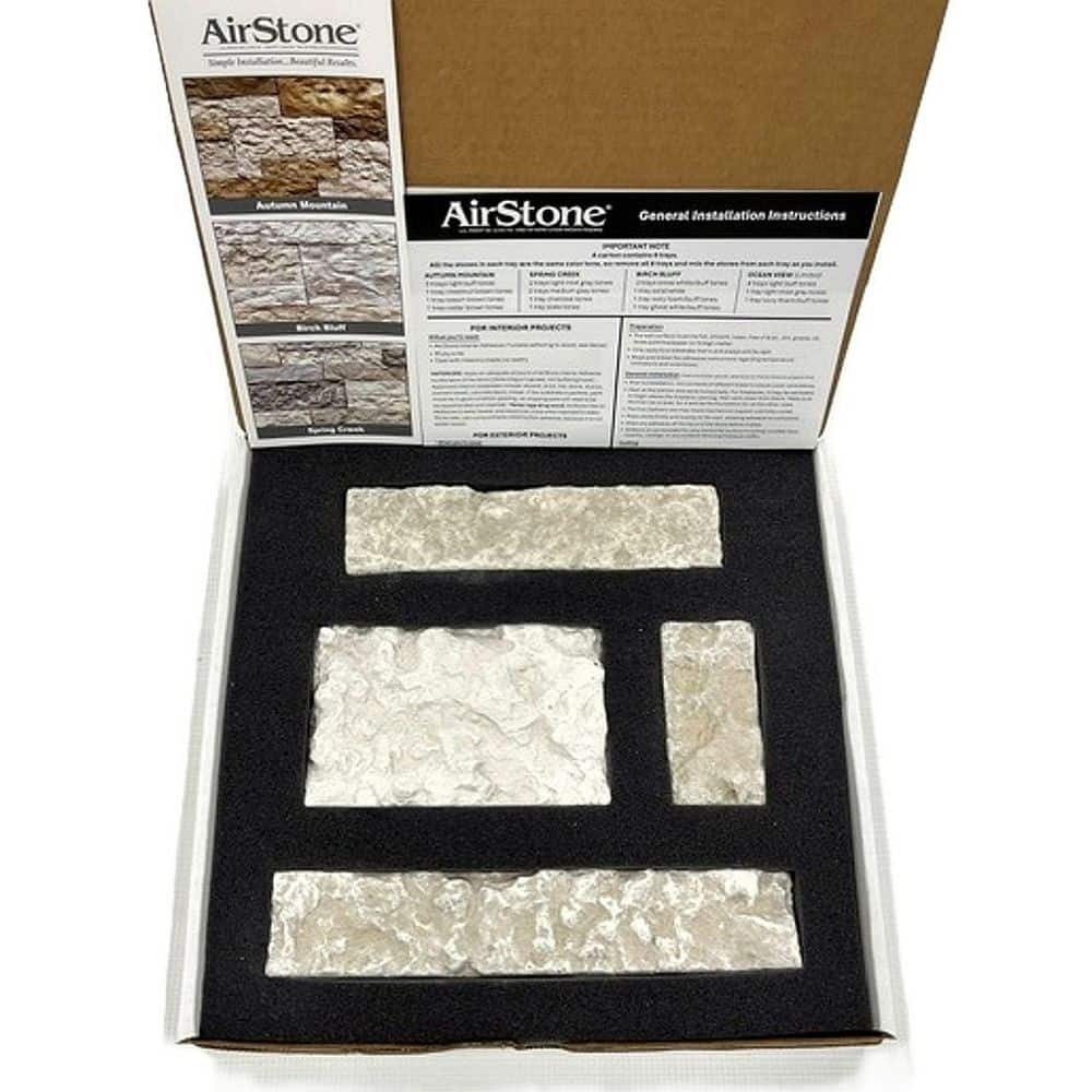 トライアルセット・サンプル Dr alkastone AIRSTONE Birch Bluff White 13 in. x 13 in. Cement Wall Tile Sample