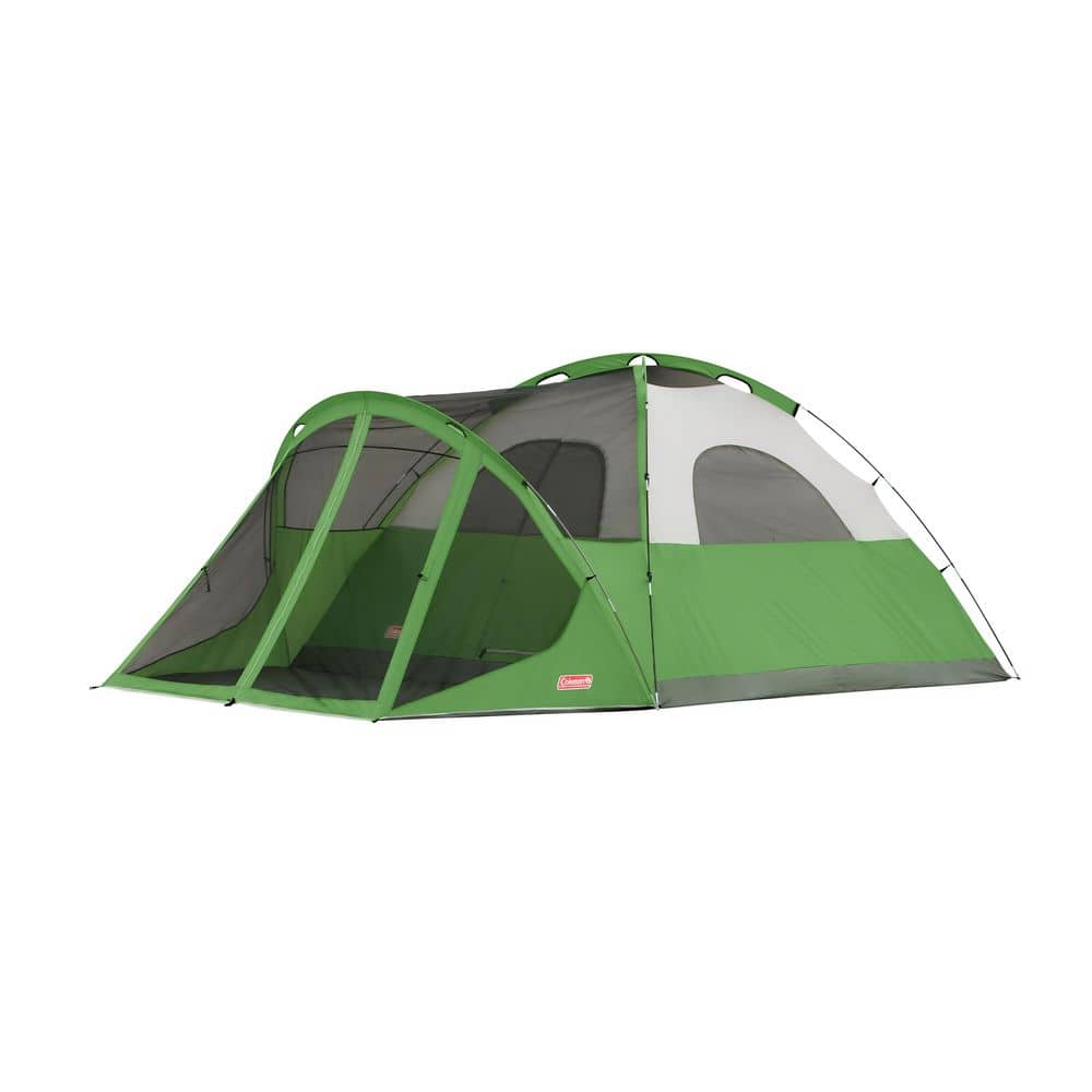 Green 6-Person Dome Tent with Screen Room and Carry Bag