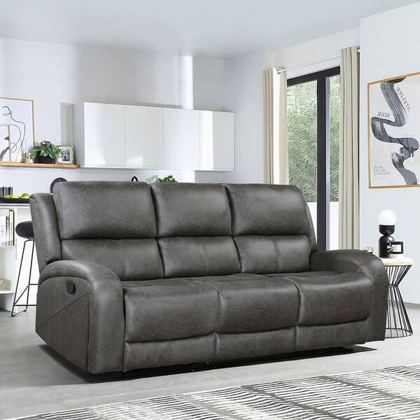 Lazzara Venture 84.5 in. W Round Arm Microfiber Rectangle Manual