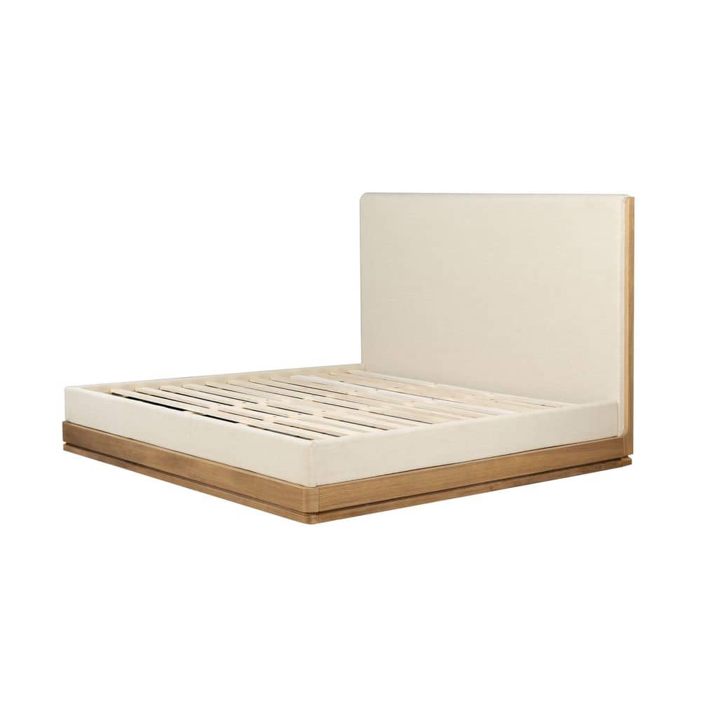 Sojourn Beige and Oak Wood Frame Eastern King Platform Bed price history on PriceWatchPro