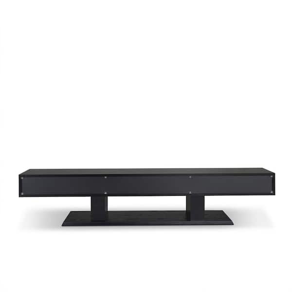 Acme Furniture Follian Black Finish TV Stand Fits TV's up to 70 in. with Drawers