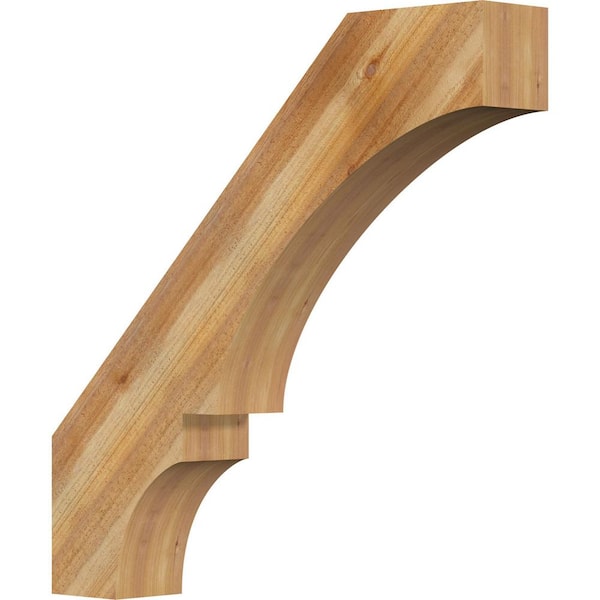 Ekena Millwork 6"W x 36"D x 36"H Balboa Rough Sawn Knee Brace, Western Red Cedar