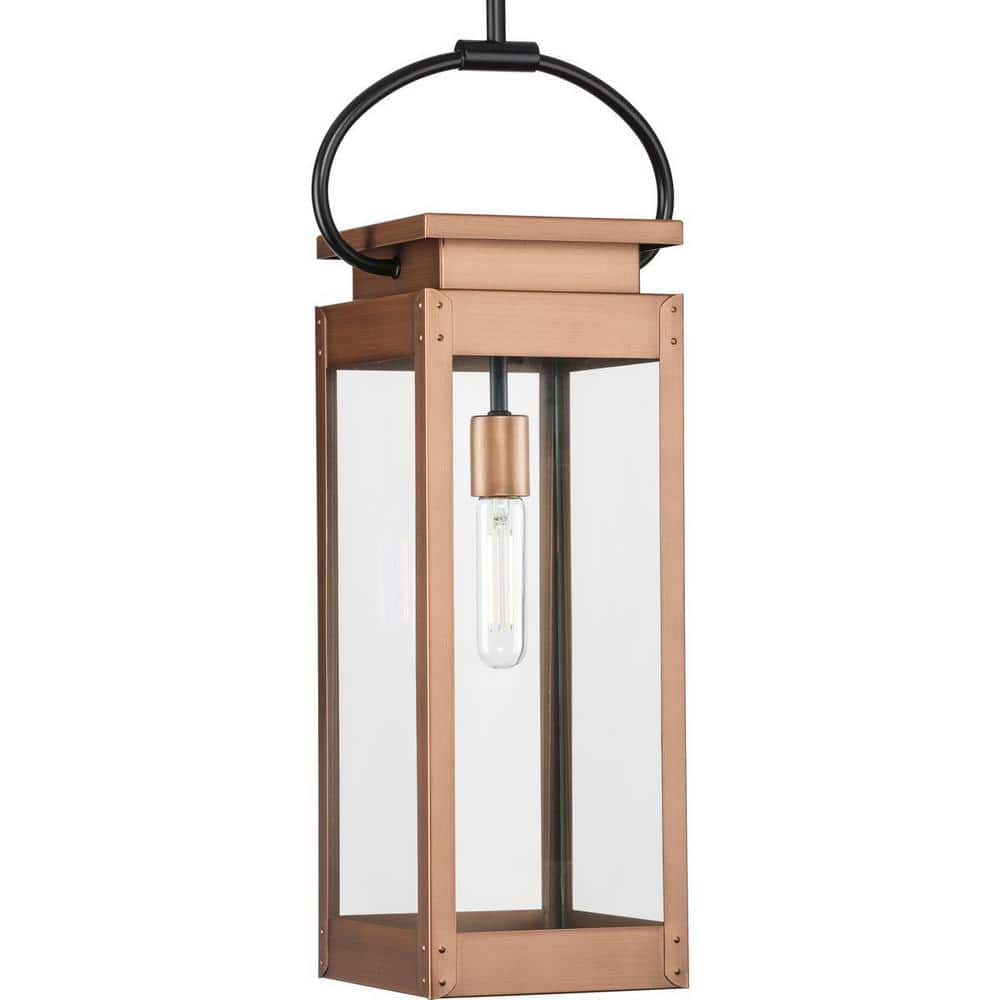 Progress Lighting Union Square 7 in. 1-Light Antique Copper Hanging Pendant  Light Lantern P550018-169 - The Home Depot