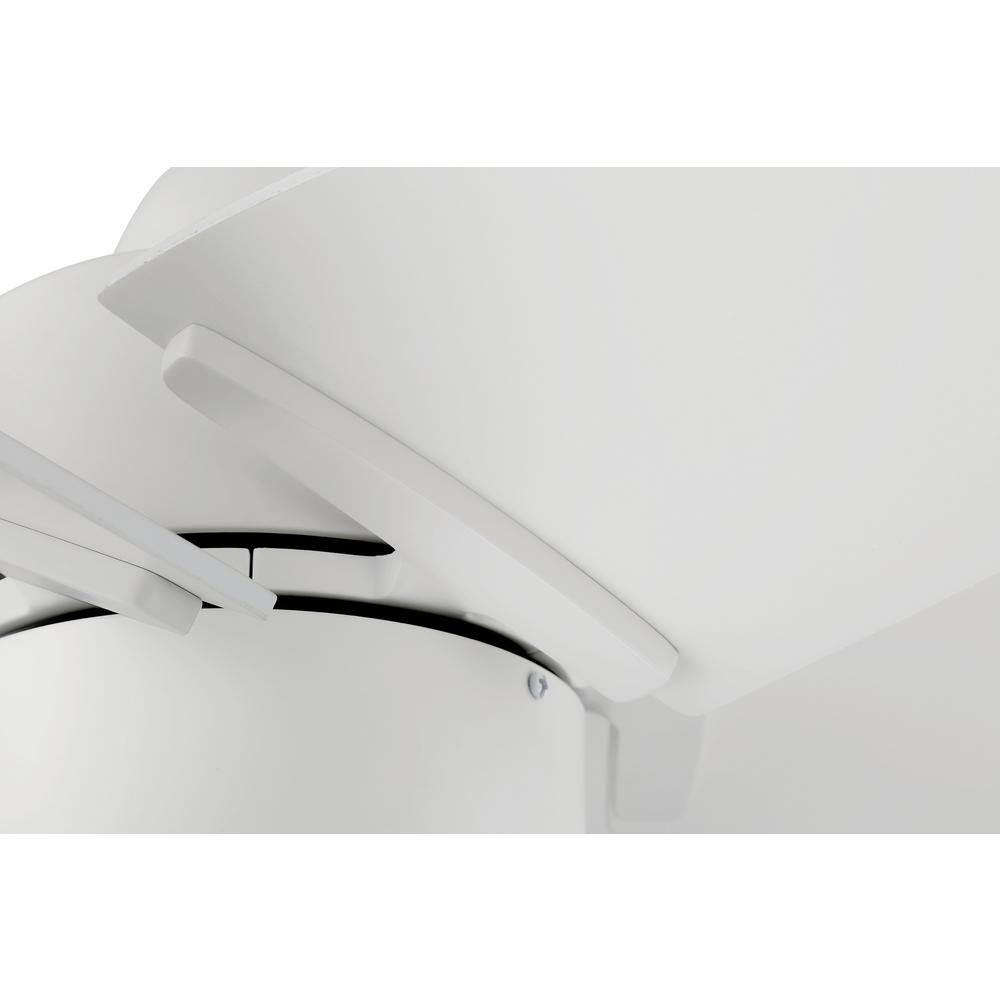 24-Inch White Brushed Nickel Modern Ceiling Fan with LED Light