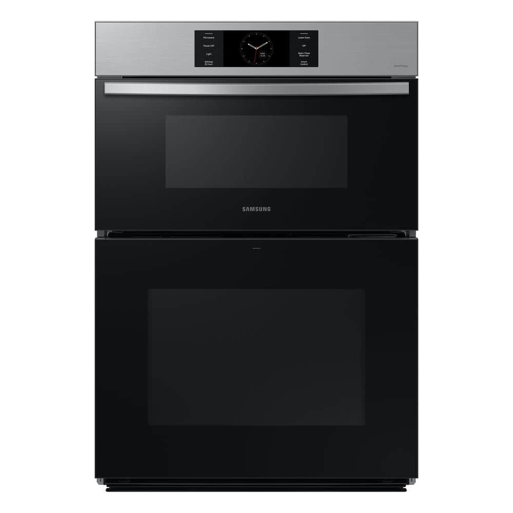 "Samsung Bespoke 30"" Microwave Combination Wall Oven in Stainless Steel, Silver"