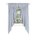 Buffalo Check 72 in. W x 63 in. L Polyester/Cotton Light Filtering Window Panel in Grey