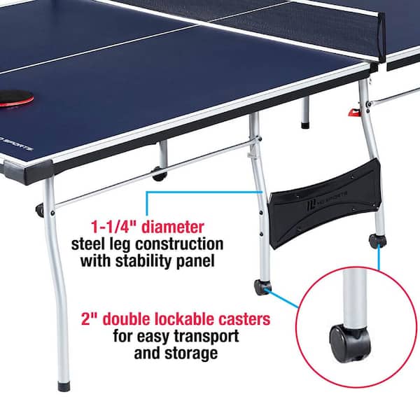 MD Sports Table Tennis Set Regulation Ping Pong Table with Net 